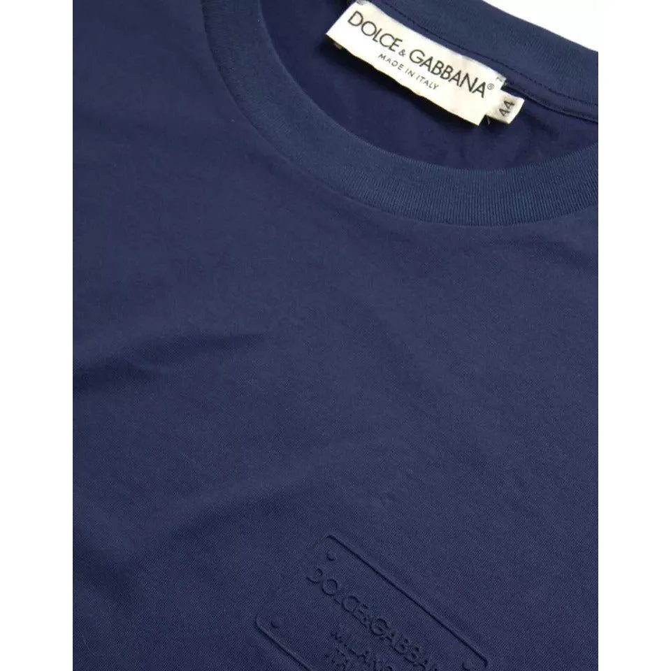 Dolce & Gabbana Royal Blue Round Neck Short Sleeve T-shirt